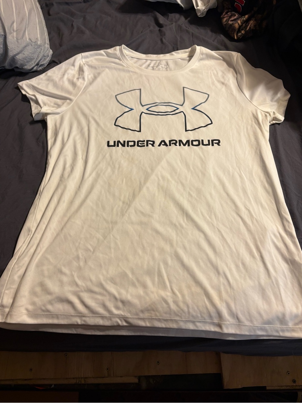 Under Armour White Performance Tee with Subtle Logo